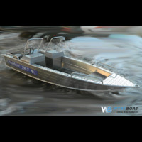 Алюминиевая лодка Wyatboat-390 У с консолями